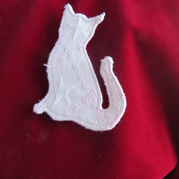 Cat Fabric Brooch