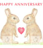 Little Wild Rabbits - Anniversary Card - Image 1