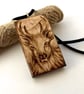 Majestic Stag Pendant, Wood Pyrography Deer Necklace, Ideal Nature Lover Gift  - Image 1