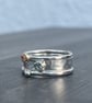 Aquamarine Stack Ring, aquamarine ring, silver stack ring, mixed metals, stack - Image 8