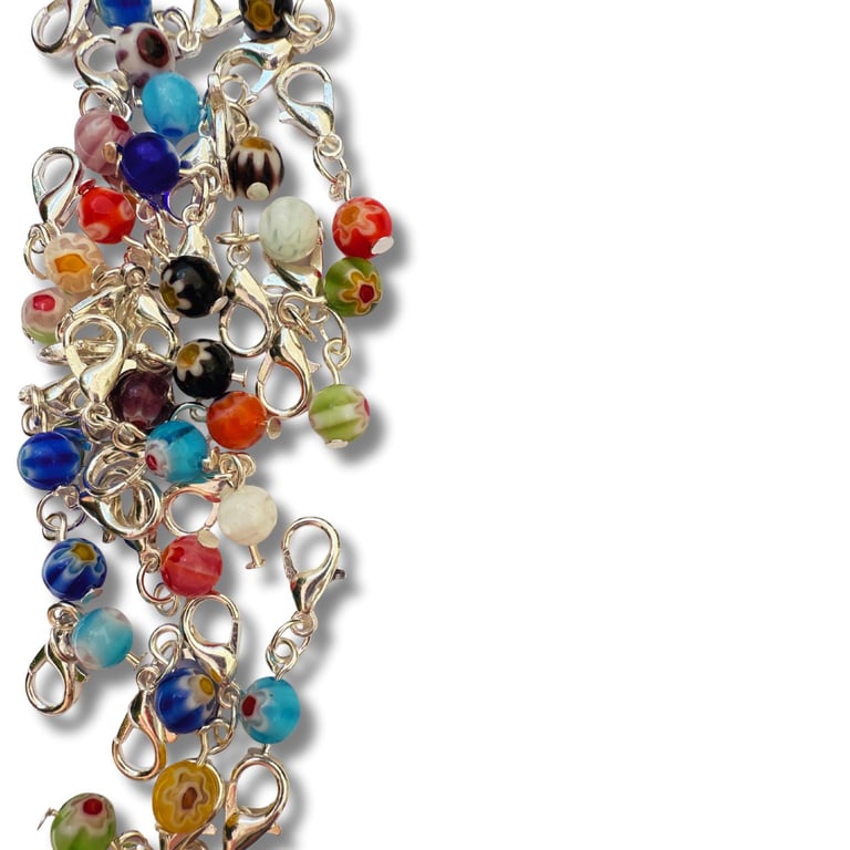 Millefiori Stitch Markers for crochet - Italian Summer