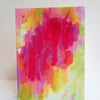 Tickled pink! - abstract greeting card