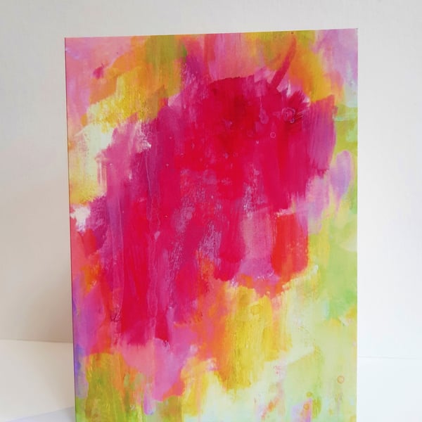 Tickled pink! - abstract greeting card