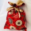 Reusable Christmas Drawstring Gift Bag, Christmas Sack, Drawstring Bag.