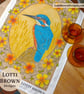 Kingfisher Tea Towel - 100% Cotton Kitchen Gift