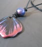 Signature "Plu Ddu" Metallic Feather Silhouette Pendant - Image 4