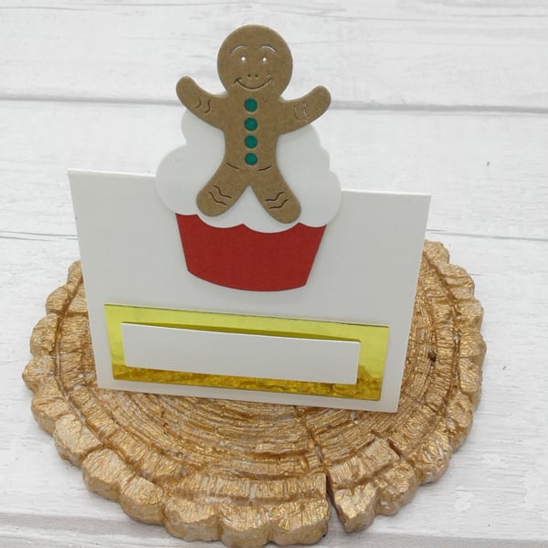 Christmas place settings. 10 luxury Christmas place cards. Gingerbread men.