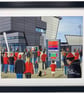 Salford. Framed & Unframed R Devils Art Print, Rugby League Club, Stadium Gift