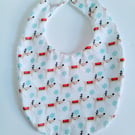 Christmas bib, white, reindeer xmas bib, babies first Christmas, Bib, 