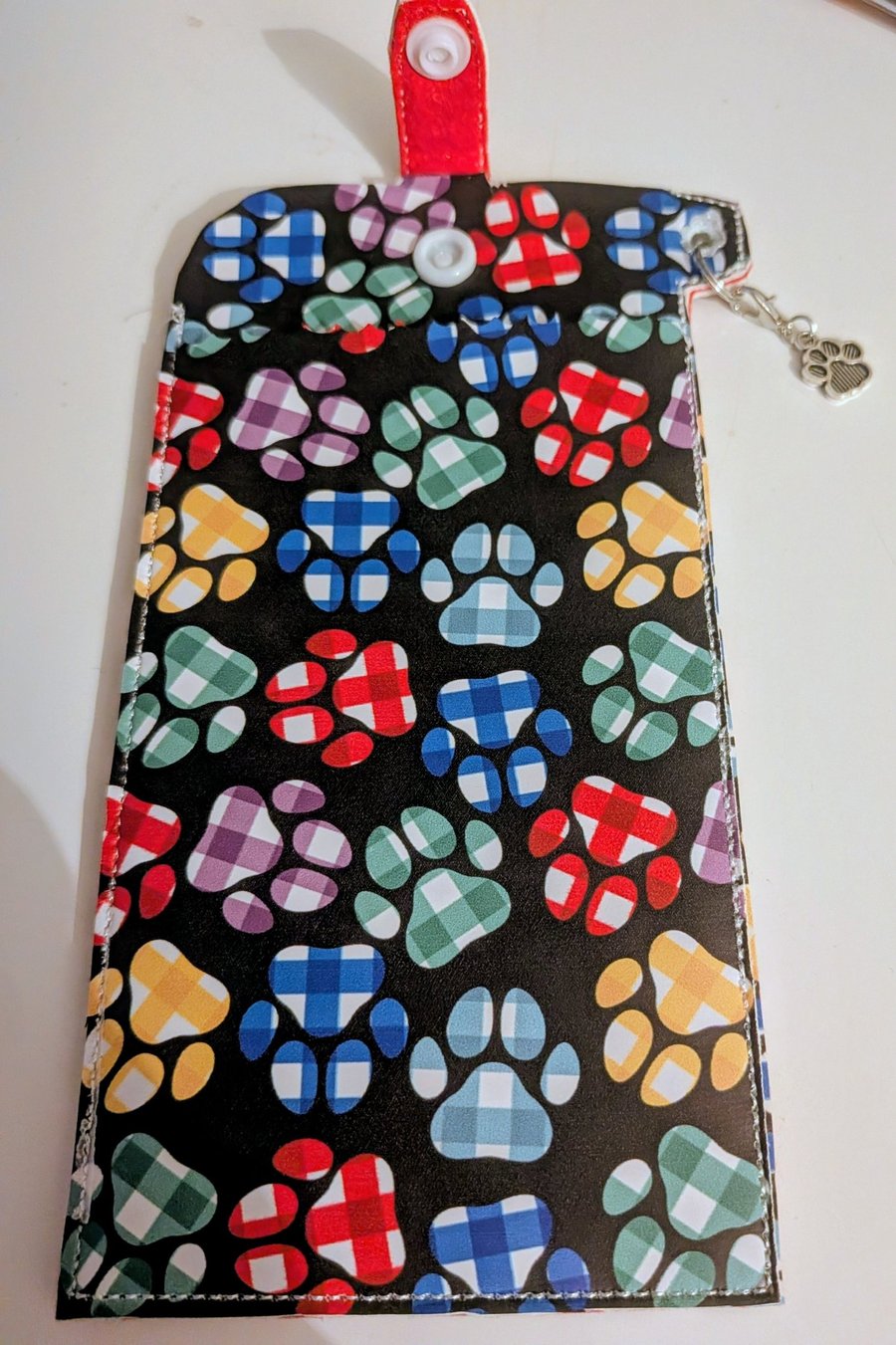 Handmade Spectacle Case Paw Print Vinyl - Folksy