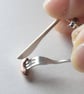Mini Cutlery Earrings with Sausage Quirky Handmade Gift for her - Image 1