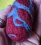 Bean Cat Toy Needle Felted British Wool