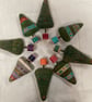 Folk ribbon Christmas tree with pink and silver ribbons - Image 2