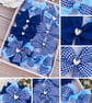Sophia's Handmade 8-Piece School Sets- Navy Blue And Light Blue