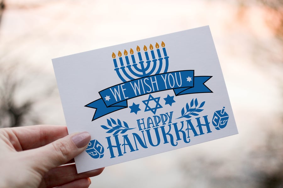 Wishing You A Happy Hanukkah Card, Hanukkah, Personalised Hanukkah Celebrations
