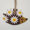 SALE Hedgehog clay hanging decoration 