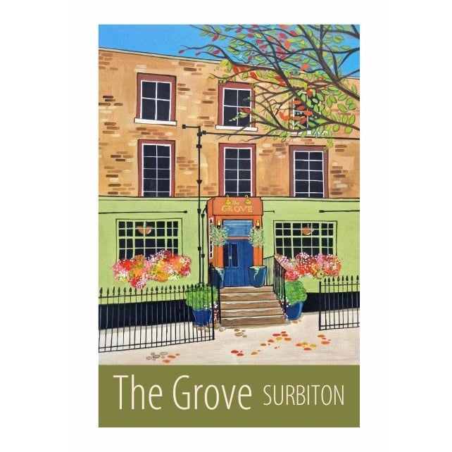 The Grove Surbiton travel poster print by Susie West