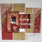 Luxury Trifold Shutter Card - Merry Christmas - Pheasant - Handmade Card