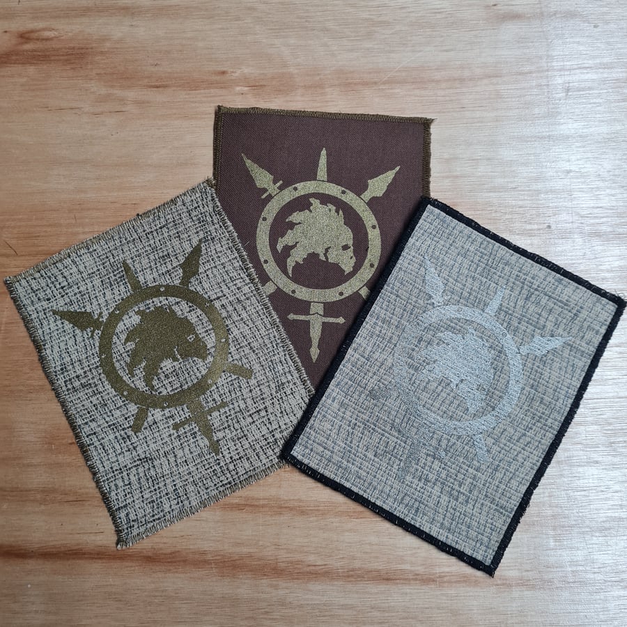 SWORDPUNK Sew-On Patch Triple Set Browns