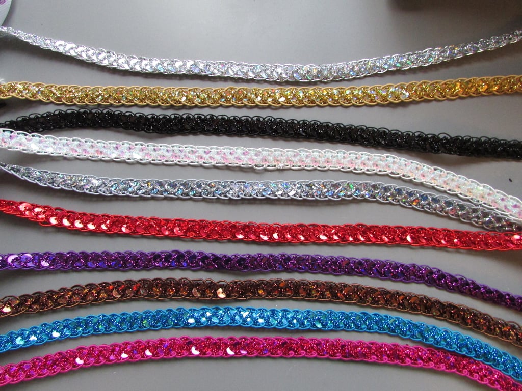 Sequin 1cm Braid Trim Sold By The Metre