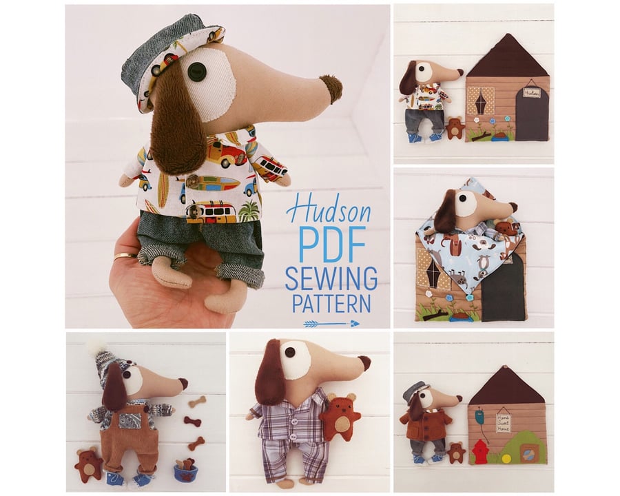 Digital PDF Sewing Pattern for 'Hudson' Mini Do... Folksy