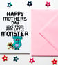 Cute Mother's Day Card For Mummy From Her Little Monster, Son, Daughter - Image 2