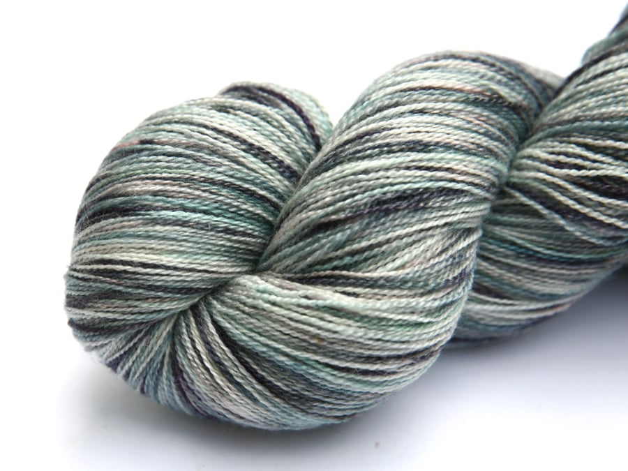 SALE: Icy Rock - Superwash Silky Bluefaced Leicester laceweight yarn