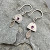 Sterling Silver Arch Earrings with Amethyst