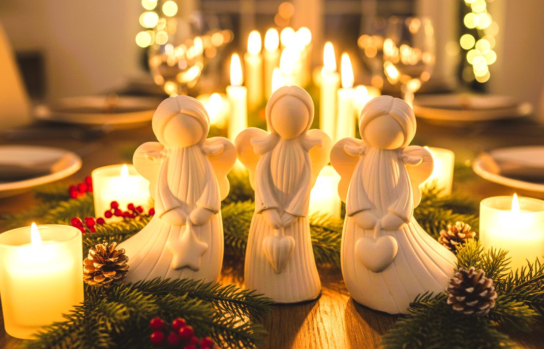 Christmas Angels Festive Ornaments Set of Three