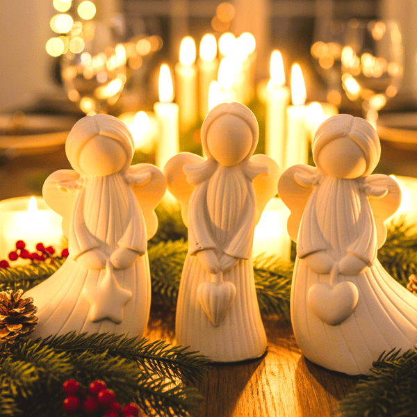 Christmas Angels Festive Ornaments Set of Three