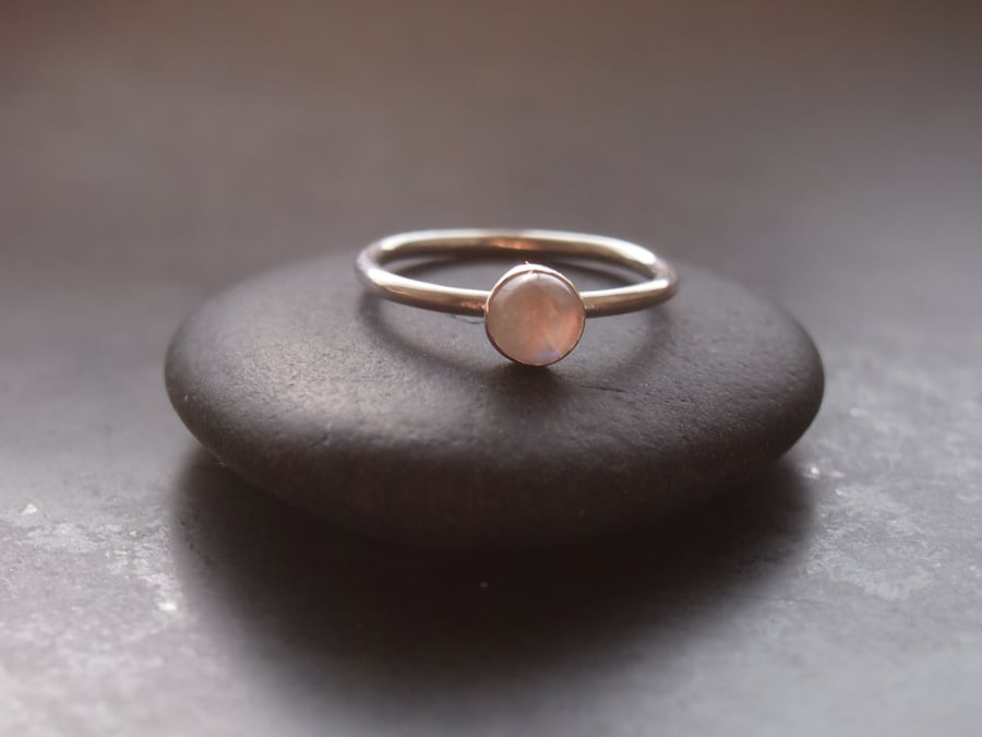  Moonstone and Sterling Silver Ring.