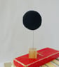 Embroidered Raincloud fabric ornament on wooden block - Image 3
