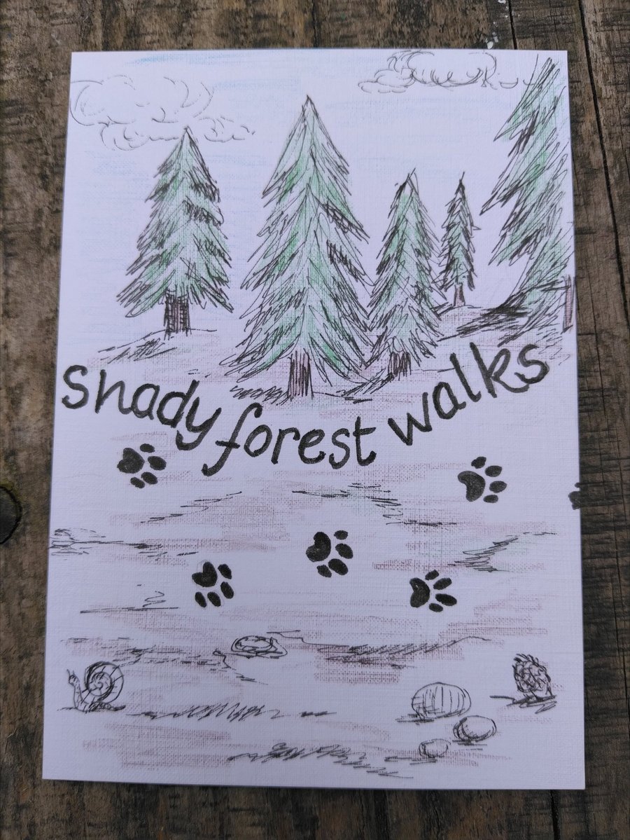 Shady forest walks original artwork