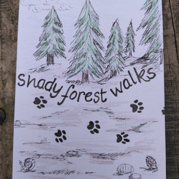 Shady forest walks original artwork