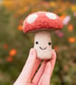 Woolly Toadstool - Needle Felted Handmade Decoration - Image 1
