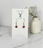 Charm Earrings - Mini Daisy - Red - Image 1