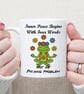 Funny Sweary Frog Mug  "Inner Peace Begins With Four Words"  Rude Frog Gift