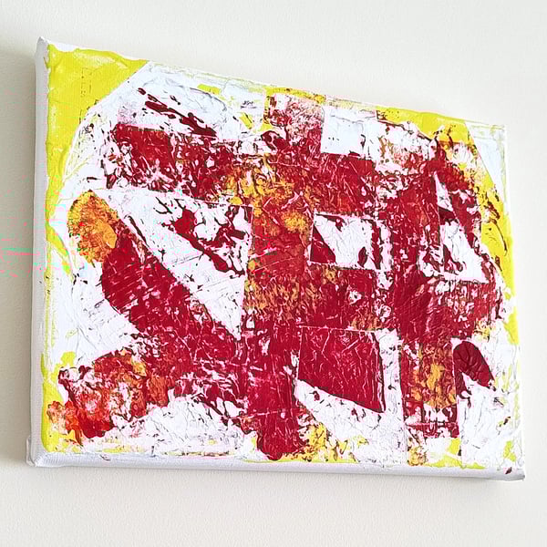 "Shattered Ember" – Original Textured Abstract Acrylic Painting on Canvas