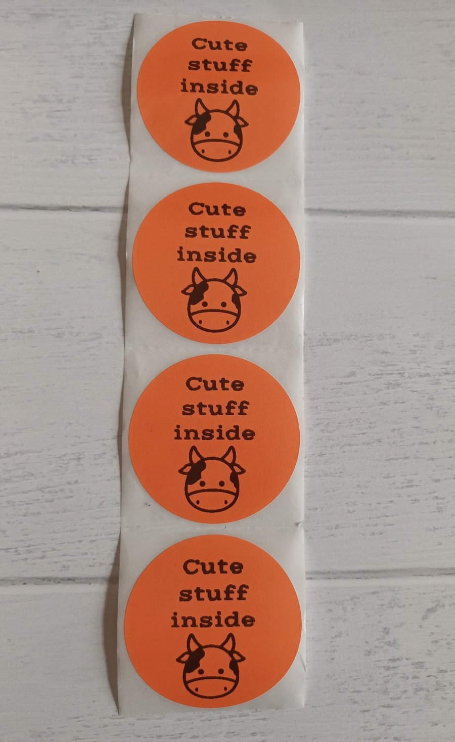 50 'Cute Stuff Inside' Thermal Printed Stickers (17O)
