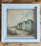 Seaside Curiosities Shadow Box. Beach Hut Framed Print. - Image 1