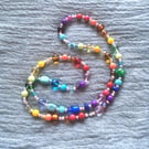 Bright rainbow necklace