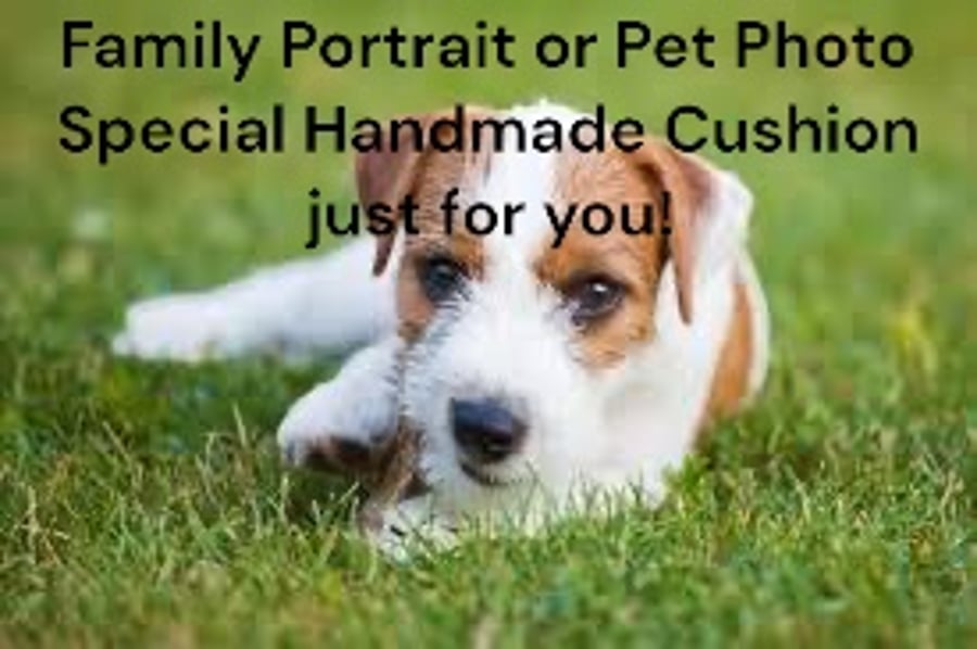 Handmade  Portrait  Photos and Pet Photos as Personalised Cushions made      