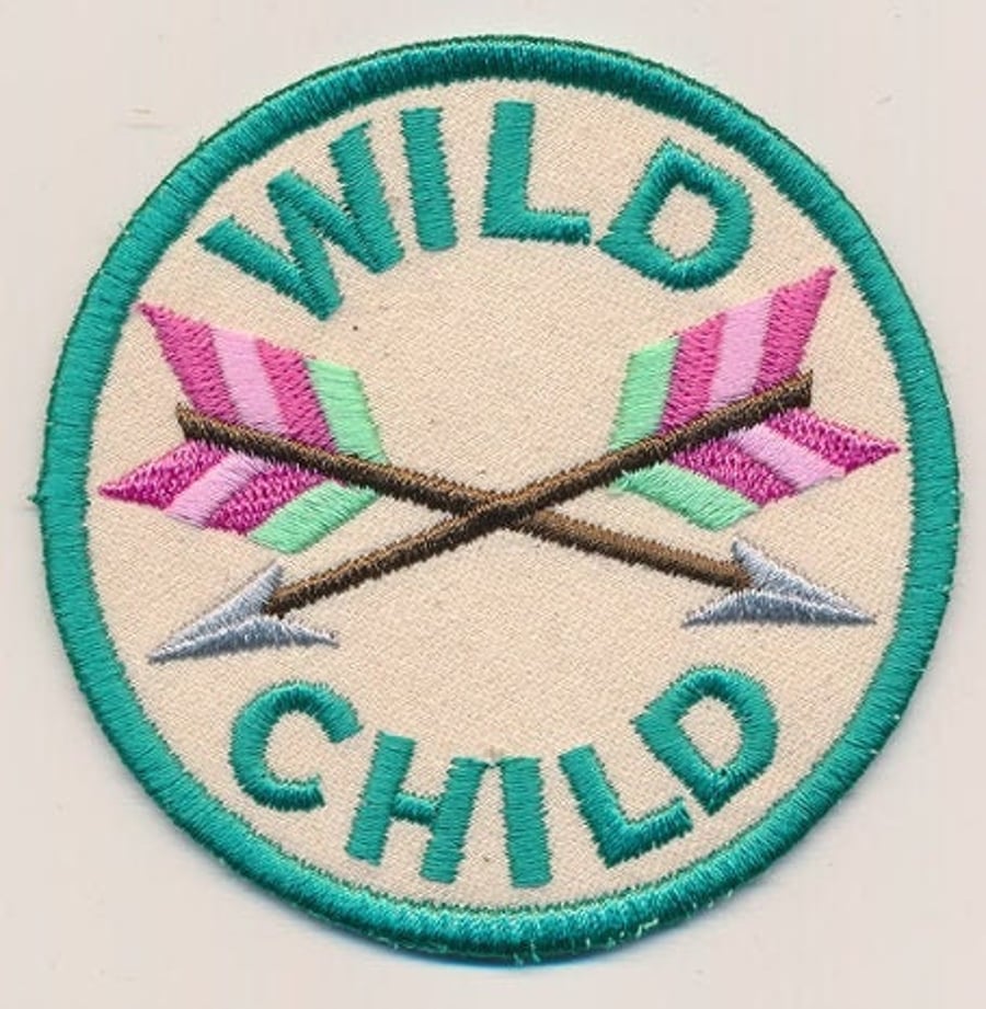 Wild Child Embroidered Patch for jackets sweatshirts, denim, bags, and jeans