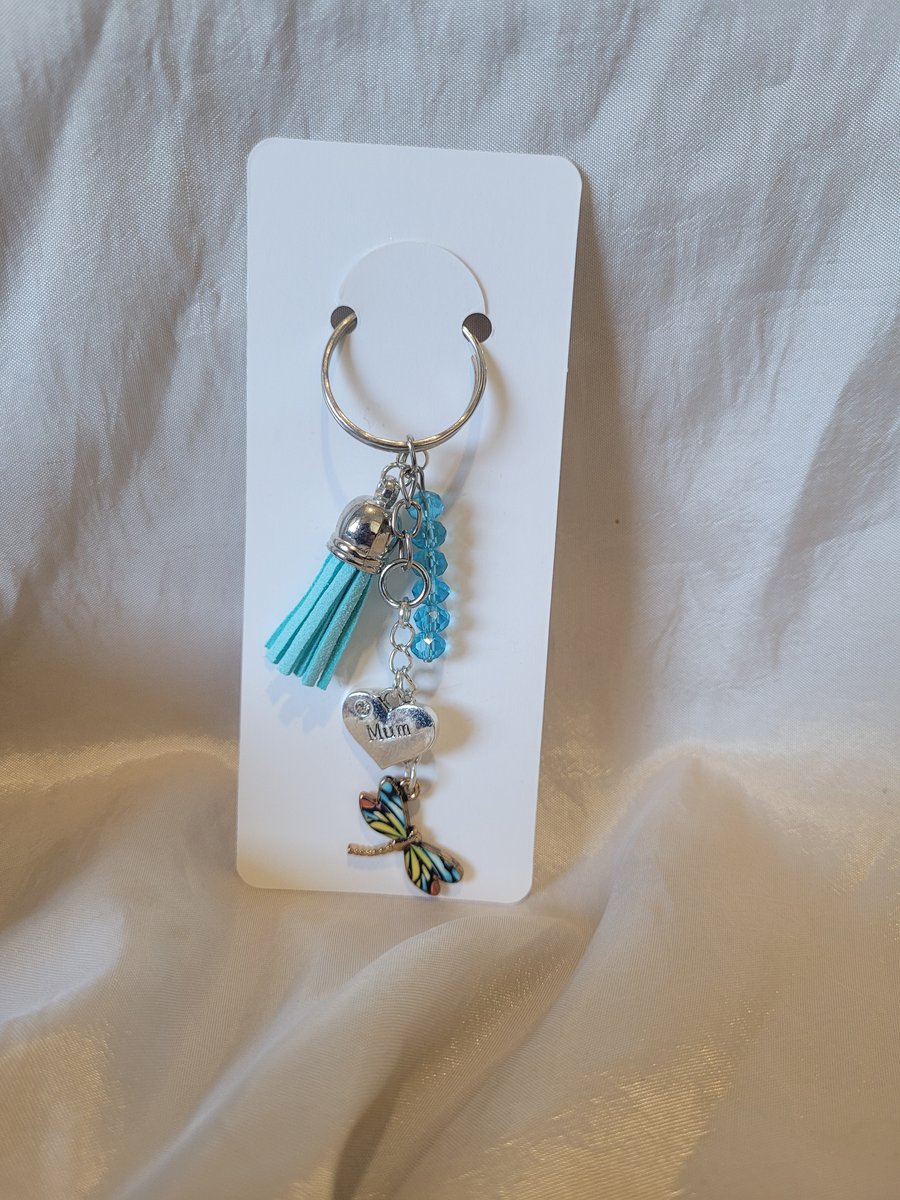 Mothers Day Beaded Keyring - Dragonfly