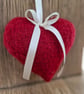 Beautiful Hanging Love Heart Handmade Using The Clothing of a Loved one