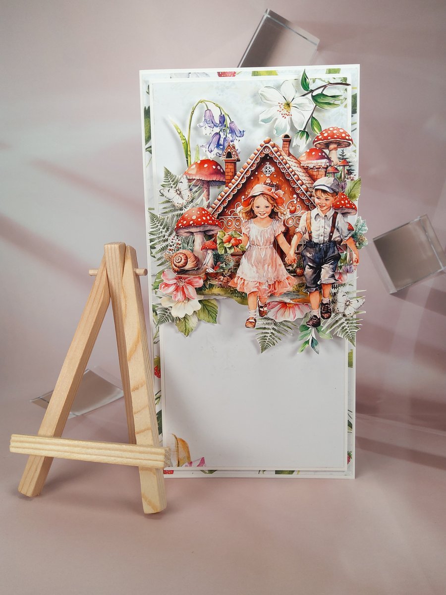 Handmade Fairy Tale Card (84) Hansel and Gretel