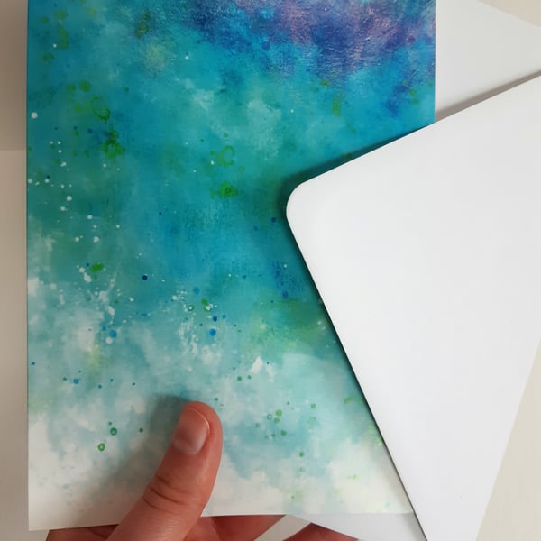 Tropical ocean - abstract greeting card