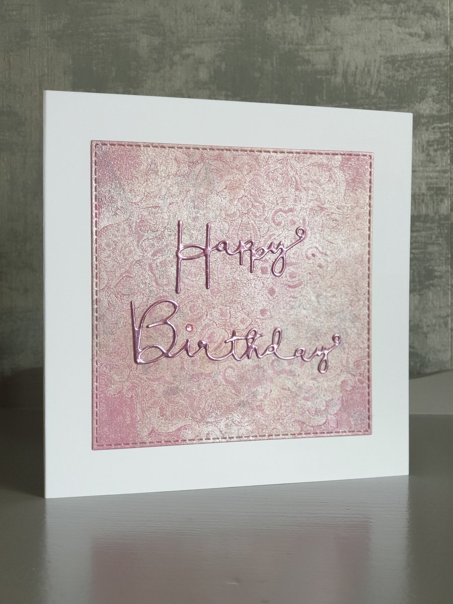 Pink Shabby Chic Birthday Card