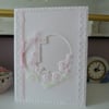 New baby girl parchment card