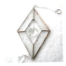 Diamond Wedding Stained Glass Suncatcher 60th Anniversary Handmade